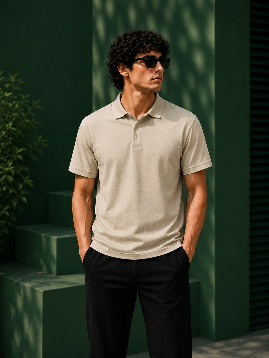 T-Shirt bolo (beige)