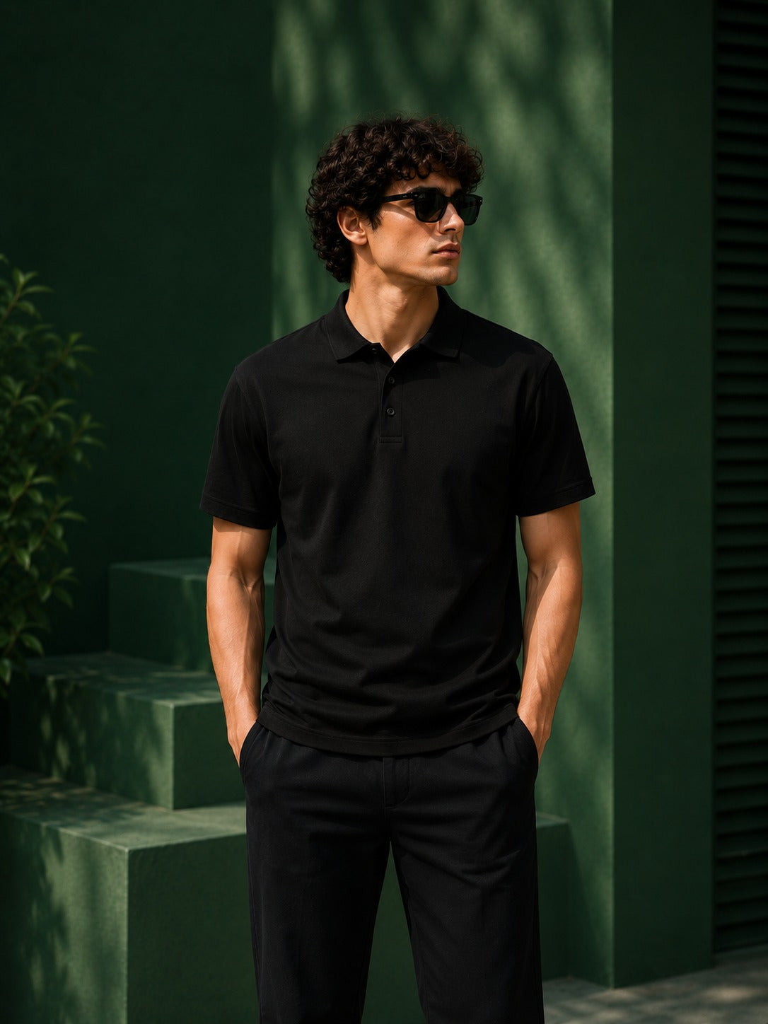 T-Shirt bolo  (black)