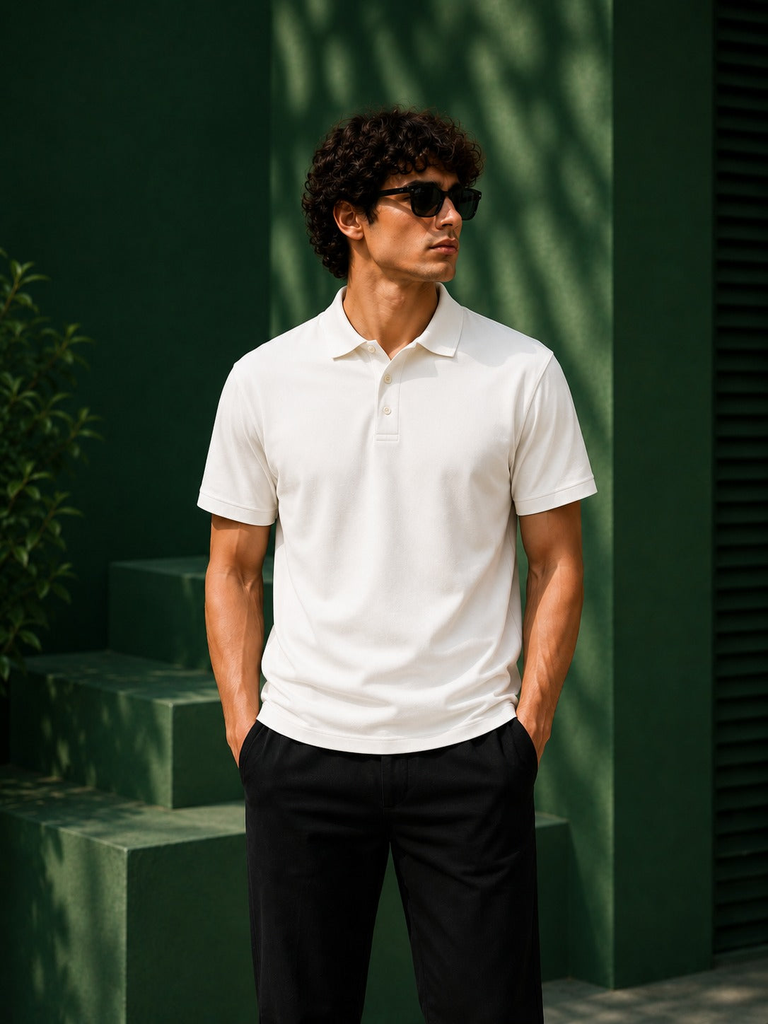 T-Shirt bolo (white)