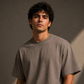 Printed T-shirt Warm Taupe
