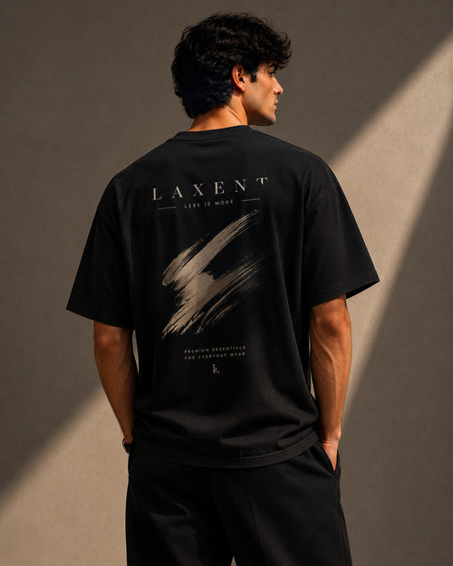 Printed T-shirt Midnight Black