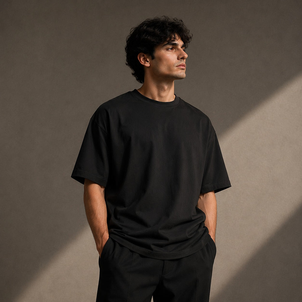 Printed T-shirt Midnight Black